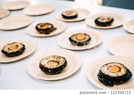 Elegant Catering with Gourmet Stuffed Mushrooms 112398218