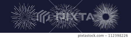 Abstract art comic burst. Radial sunshine line set Abstract art comic burst. Radial sunshine line set 112398226