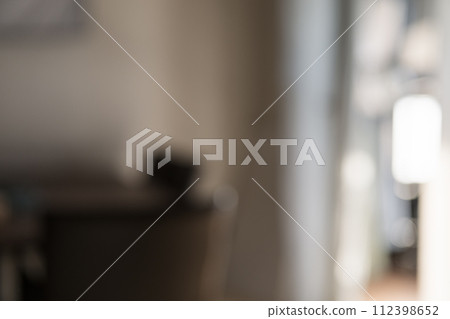 Abstract real blurred background of dining room with window light 112398652