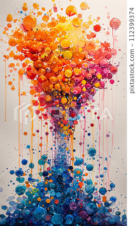 Watercolor abstrac colorful art Watercolor abstrac colorful art 112399374