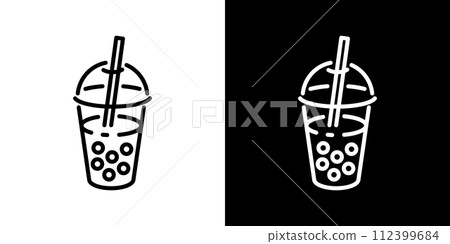 Tapioca drink vector icon Tapioca drink vector icon 112399684