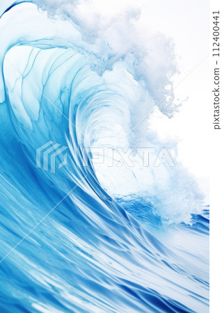 Ocean waves background, Big wave backdrop, Massive water waves, White sea foam, Powerful wave scene, ocean, water, generative AI, JPG 112400441