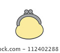 可愛的黃色錢包圖標 112402288