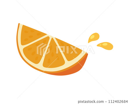 Illustration of a cut juicy orange Illustration of a cut juicy orange 112402684