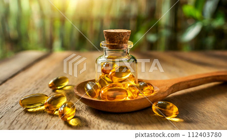 Fish Oil Omega 3 Capsules Vitamin with EPA and DHA - Generative Ai Fish Oil Omega 3 Capsules Vitamin with EPA and DHA - Generative Ai 112403780