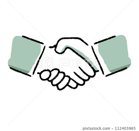 Handwritten handshake vector illustration material 112403965