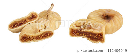 dried fig isolated on white background with full depth of field 112404949