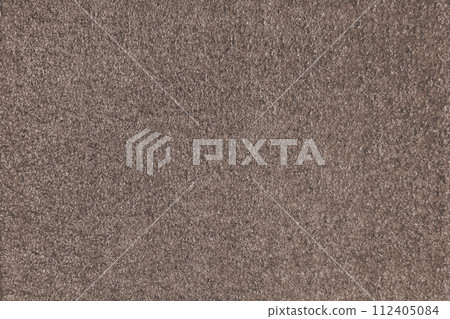 Texture background of brown fabric. Upholstery jacquard texture cloth, boucle textile material 112405084