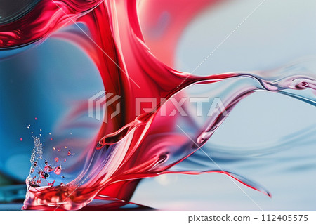 AI-generated content. Splashes of colored water on a gray background. Artificial intelligence.  112405575