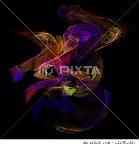 simple multicolor abstract pattern on black background, wallpaper, design 112406335