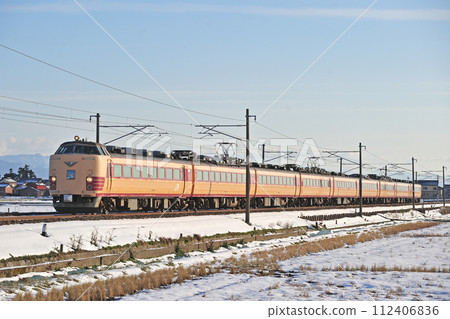 北陸本線 丸岡蘆原溫泉 JR西日本 485系 A04編組（京都） 雷鳥 112406836