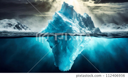 Iceberg Drifting in the Ocean Global Warming Concept - Generative Ai Iceberg Drifting in the Ocean Global Warming Concept - Generative Ai 112406936
