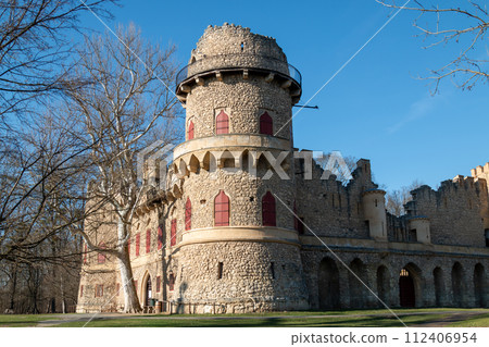 Pseudo-gothic castle Januv hrad, Lednice, Czechia 112406954
