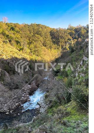 View of the Corgo River valley from the metal bridge 112407664
