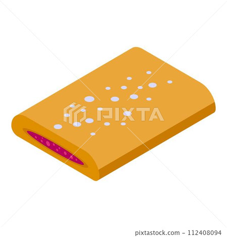 Figs biscuit icon. Isometric of figs biscuit vector icon for web design isolated on white background 112408094