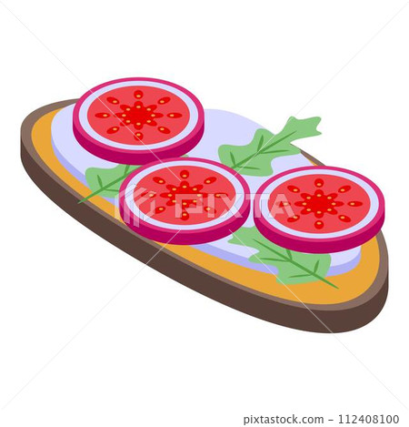 Figs sandwich icon. Isometric of figs sandwich vector icon for web design isolated on white background 112408100