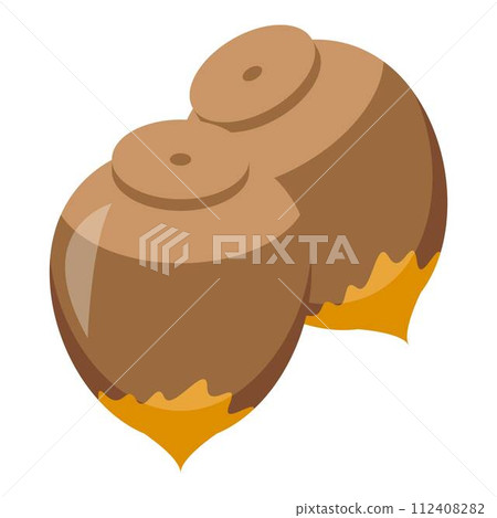 Chocolate paste nuts icon. Isometric of chocolate paste nuts vector icon for web design isolated on white background 112408282