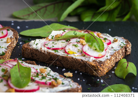 Delicious vegetarian sandwiches Delicious vegetarian sandwiches 112408371