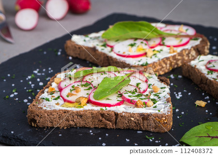 Delicious vegetarian sandwiches Delicious vegetarian sandwiches 112408372