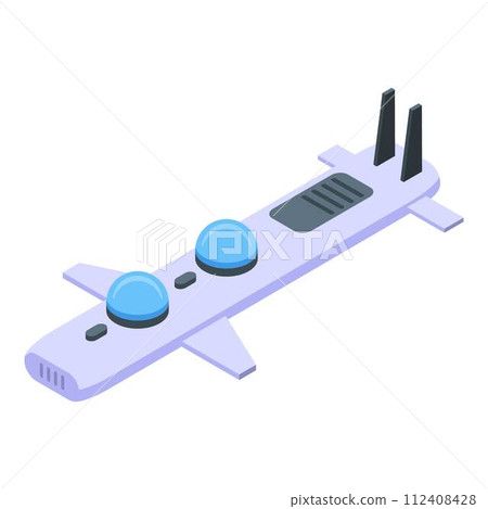 Sea modern bathyscaphe icon. Isometric of sea modern bathyscaphe vector icon for web design isolated on white background 112408428