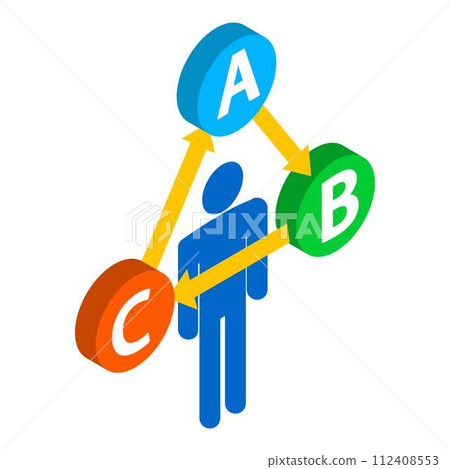 Decision making icon. Isometric illustration of decision making vector icon for web Decision making icon. Isometric illustration of decision making vector icon for web 112408553
