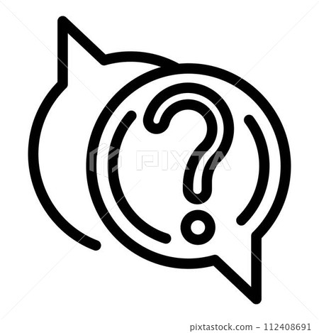 Solving chat problem icon. Outline solving chat problem vector icon for web design isolated on white background 112408691