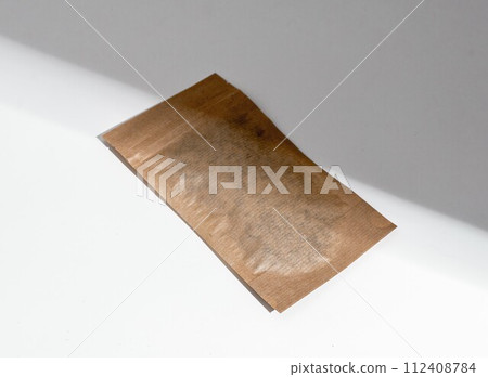 Ziplock pack, paper bag. Kraft pouch, product package, zipper seal closure 112408784