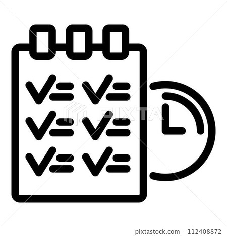 Tasks event icon. Outline tasks event vector icon for web design isolated on white background Tasks event icon. Outline tasks event vector icon for web design isolated on white background 112408872