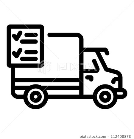 Event delivery icon. Outline event delivery vector icon for web design isolated on white background Event delivery icon. Outline event delivery vector icon for web design isolated on white background 112408878