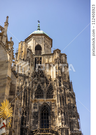 View of the Stephansdom, Cathedral of Vienna, Austria. Summer day View of the Stephansdom, Cathedral of Vienna, Austria. Summer day 112408923