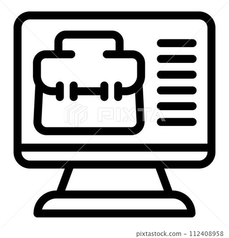 Job recruitment icon. Outline job recruitment vector icon for web design isolated on white background 112408958