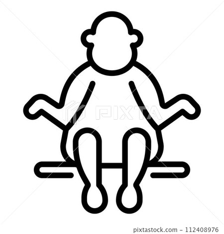 Ape gibbon icon. Outline ape gibbon vector icon for web design isolated on white background Ape gibbon icon. Outline ape gibbon vector icon for web design isolated on white background 112408976