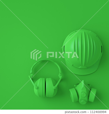 Top view of monochrome construction tools for repair on multicolor background Top view of monochrome construction tools for repair on multicolor background 112408994