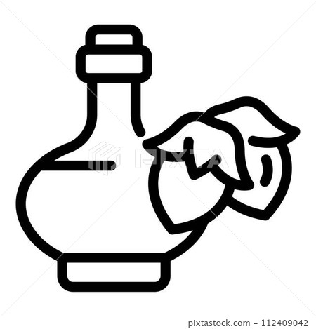 Care jojoba oil icon. Outline care jojoba oil vector icon for web design isolated on white background Care jojoba oil icon. Outline care jojoba oil vector icon for web design isolated on white background 112409042