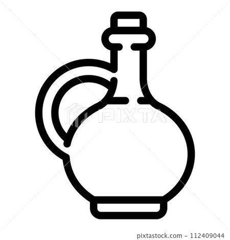 Cosmetic jojoba oil icon. Outline cosmetic jojoba oil vector icon for web design isolated on white background Cosmetic jojoba oil icon. Outline cosmetic jojoba oil vector icon for web design isolated on white background 112409044