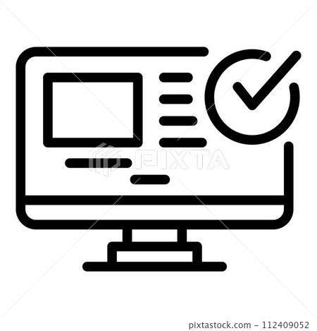 Pc control icon. Outline pc control vector icon for web design isolated on white background Pc control icon. Outline pc control vector icon for web design isolated on white background 112409052