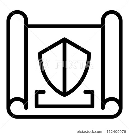 Plan control icon. Outline plan control vector icon for web design isolated on white background 112409076