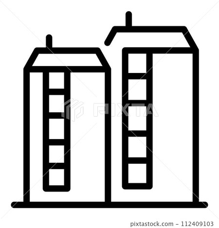 Oil terminal icon. Outline oil terminal vector icon for web design isolated on white background 112409103