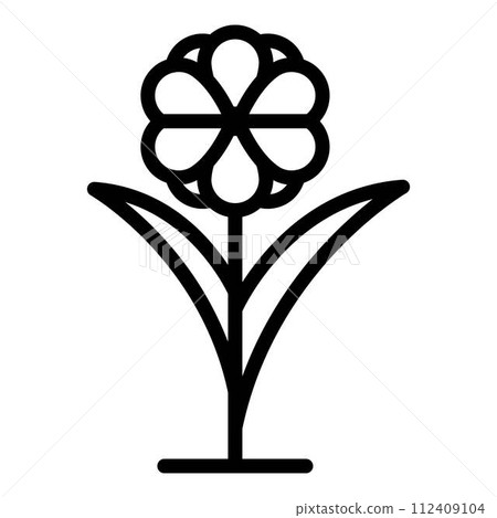 Canola flower icon. Outline canola flower vector icon for web design isolated on white background Canola flower icon. Outline canola flower vector icon for web design isolated on white background 112409104