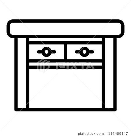 Board table icon. Outline board table vector icon for web design isolated on white background Board table icon. Outline board table vector icon for web design isolated on white background 112409147