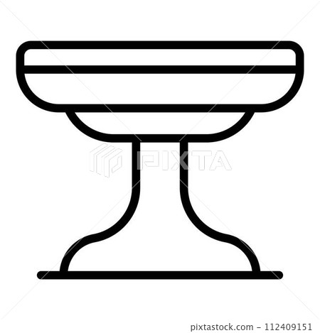 Interior round table icon. Outline interior round table vector icon for web design isolated on white background Interior round table icon. Outline interior round table vector icon for web design isolated on white background 112409151