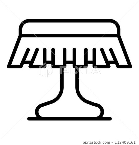 Cute table icon. Outline cute table vector icon for web design isolated on white background 112409161