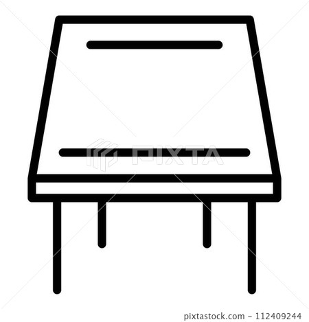 Classic table icon. Outline classic table vector icon for web design isolated on white background 112409244