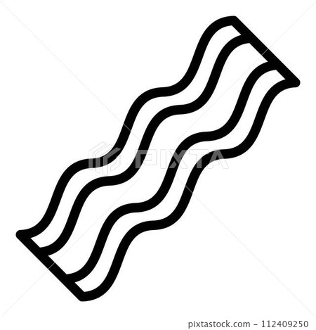 Bacon crispy icon. Outline bacon crispy vector icon for web design isolated on white background 112409250