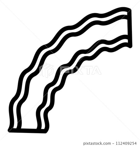 Bacon breakfast icon. Outline bacon breakfast vector icon for web design isolated on white background 112409254