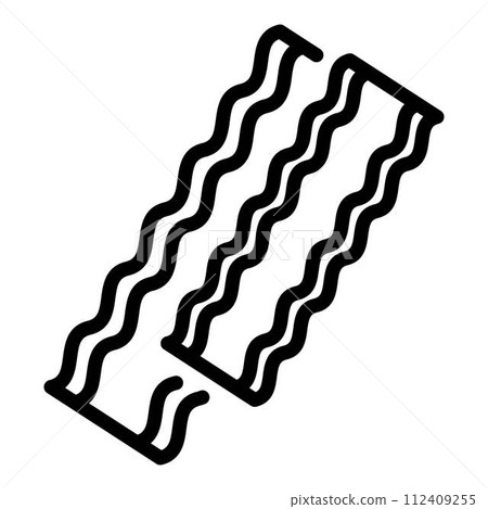 Bacon raw icon. Outline bacon raw vector icon for web design isolated on white background Bacon raw icon. Outline bacon raw vector icon for web design isolated on white background 112409255