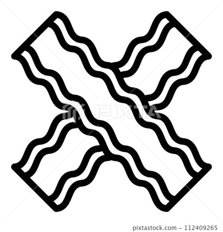 Bacon beef icon. Outline bacon beef vector icon for web design isolated on white background 112409265