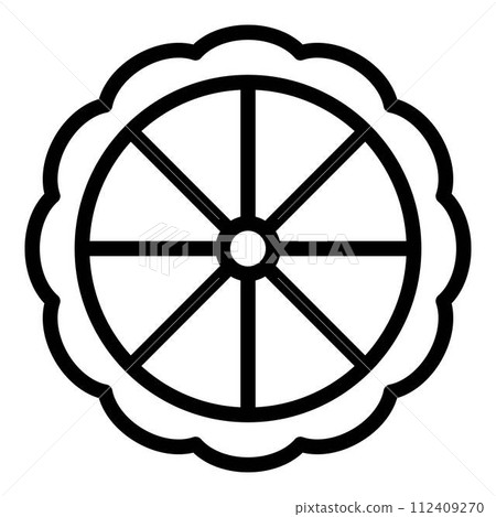 Lemon bergamot icon. Outline lemon bergamot vector icon for web design isolated on white background 112409270