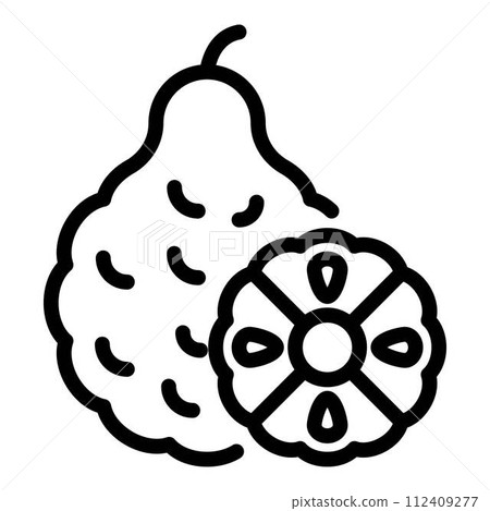 Fresh bergamot icon. Outline fresh bergamot vector icon for web design isolated on white background Fresh bergamot icon. Outline fresh bergamot vector icon for web design isolated on white background 112409277