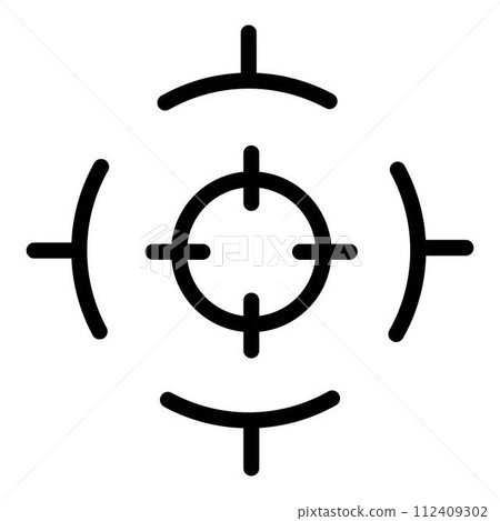 Focus mode icon. Outline focus mode vector icon for web design isolated on white background Focus mode icon. Outline focus mode vector icon for web design isolated on white background 112409302